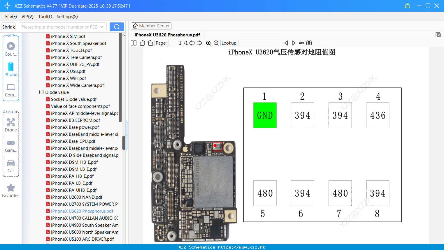 IPhoneX U3620 Phosphorus